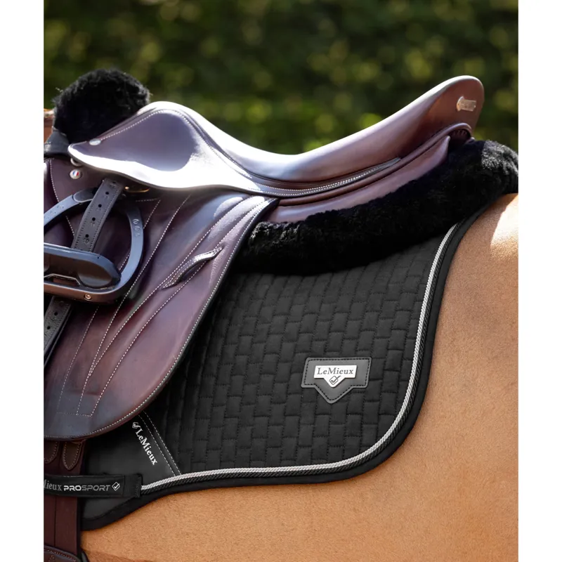 LeMieux Puissance Suede Close Contact Pad - Black-3